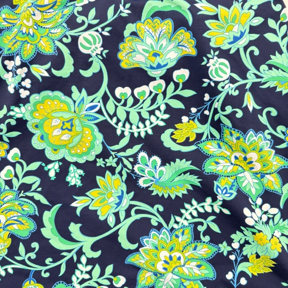 Lands' End Paisley Floral Twist Front Underwire Tankini Swim Top Navy Size 10 - Picture 8 of 15